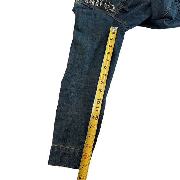 Forever 21 Studded Button Down Denim Jacket All Size - Picture 8 of 17